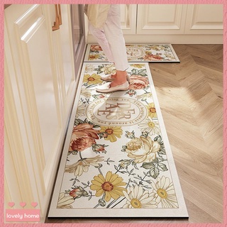 【lovely home】美式廚房專用地毯吸水吸油地墊可擦免洗防滑軟硅藻泥腳墊輕奢高級