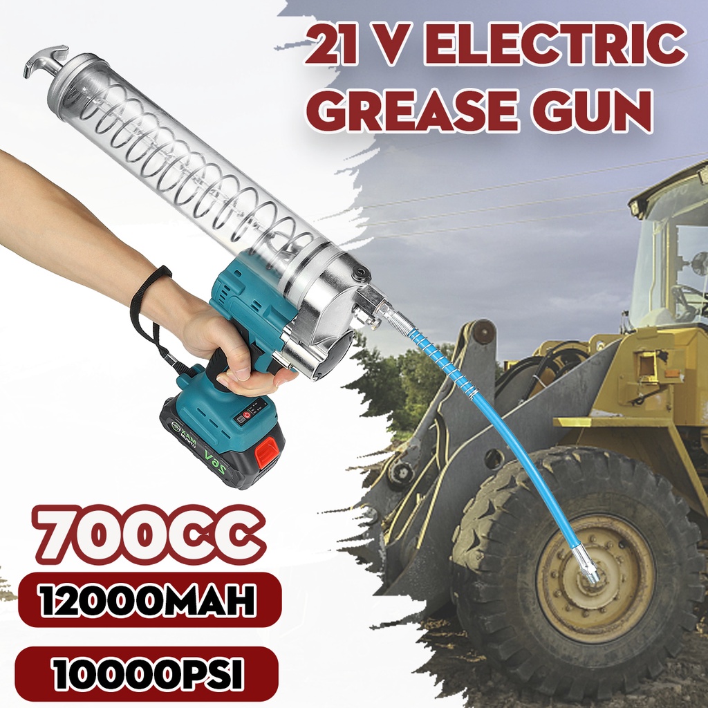 700cc充電式無繩電動注油槍高壓挖掘機汽車注油器機械齒輪注油器