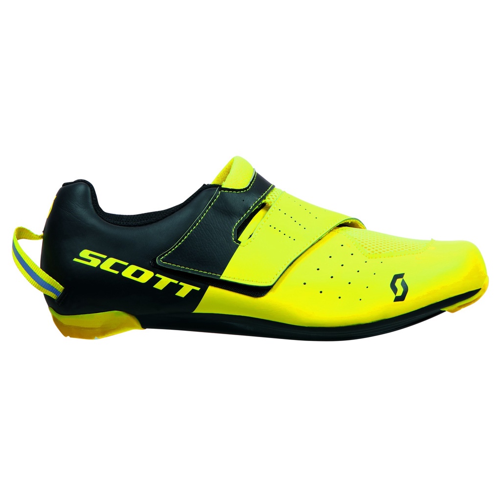 SCOTT ROAD TRI競賽級碳纖維三鐵車鞋 [螢光黃/黑]