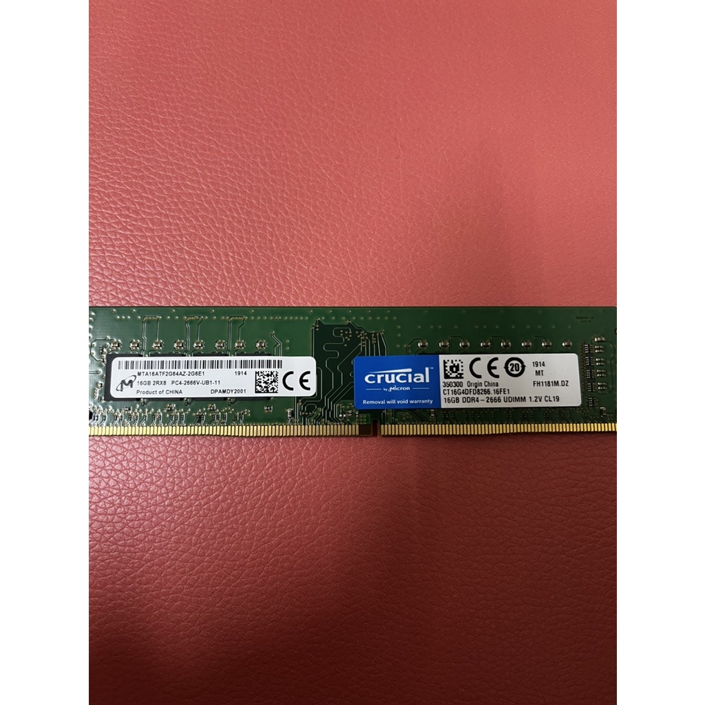 美光Micron Crucial 桌機記憶體 DDR4-2666 16G