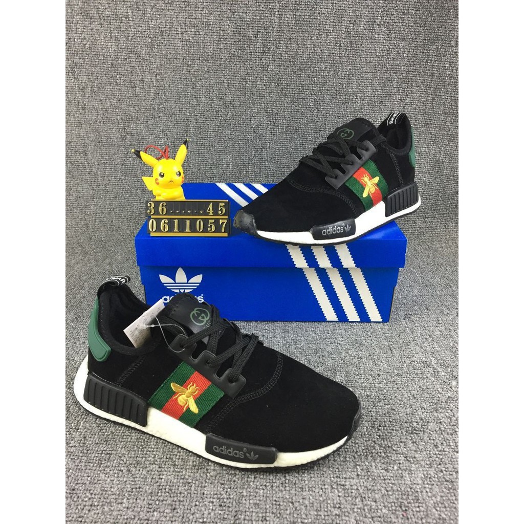 愛迪達Adidas NMD R1 x Gucci 古馳聯名款小蜜蜂刺綉運動鞋情侶鞋潮流百搭透氣慢跑鞋| 蝦皮購物