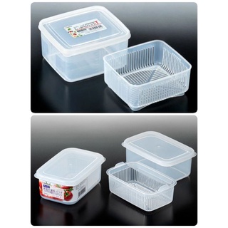 日本 NAKAYA 方形 1.1L / 長形 600ml 瀝水保鮮盒 2款選