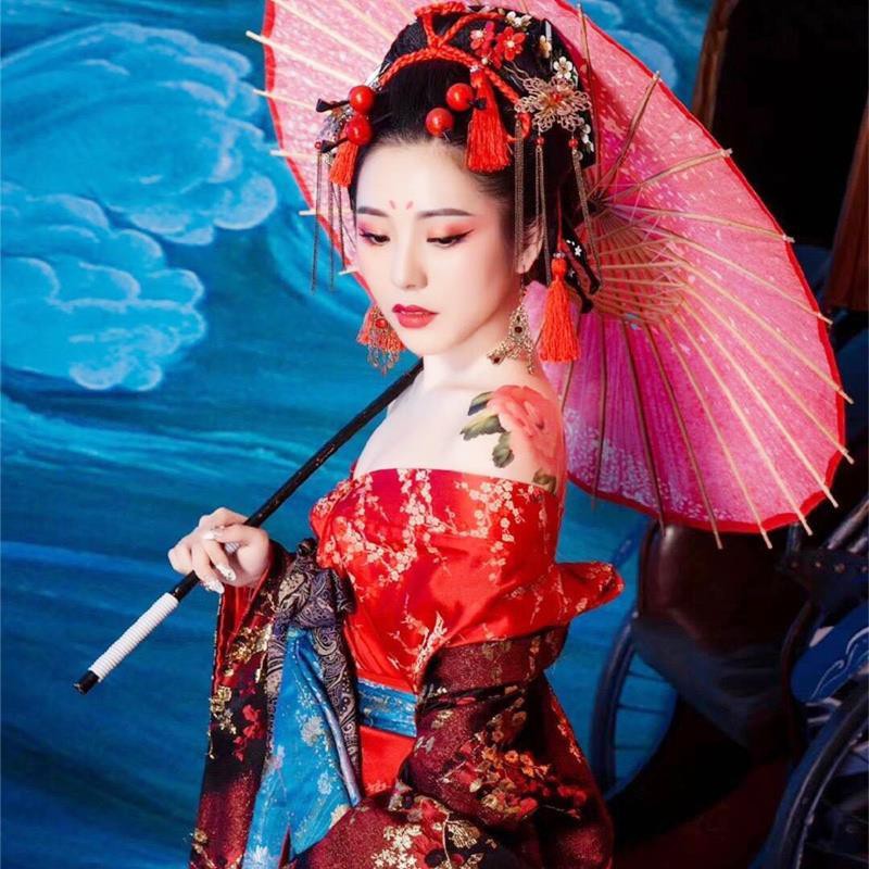 新款 原創日本和服藝妓花魁套裝cos寫真演出網紅主播服裝可大批量 Cos 交換禮物 衣服 蝦皮購物