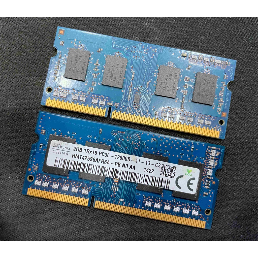 筆電記憶體 SK hynix PC3L-12800S 低電壓 2GB*2支