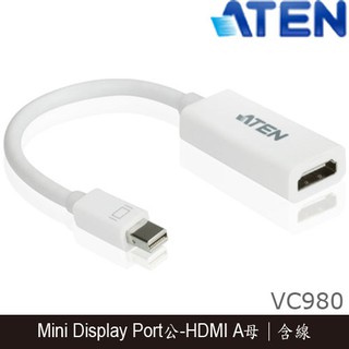 【3CTOWN】含稅附發票 ATEN 宏正 VC980 Mini Display Port DP to HDMI 轉接器