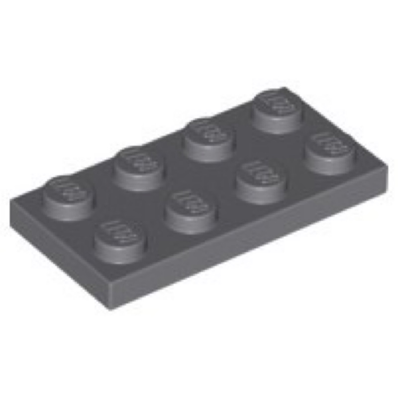 樂高 LEGO 零件 2x4 深灰色 顆粒 薄板 薄片 Dark Gray Plate 3020  底板 地板