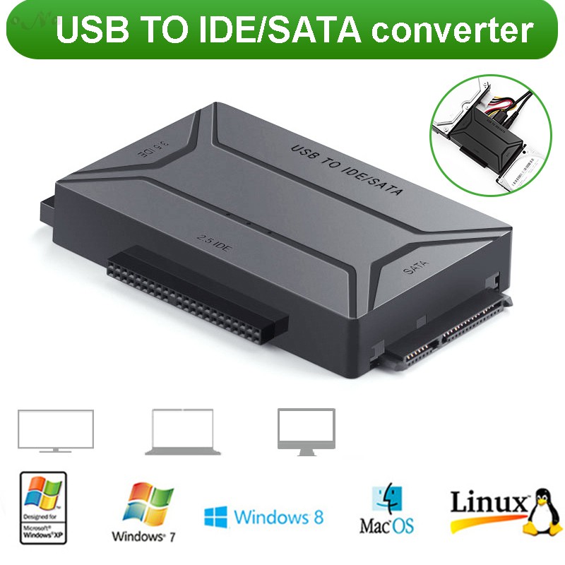 N 將usb 3 0 到sata Ide 硬盤驅動器適配器組合usb 3 0 轉ide Sata 轉換器外 蝦皮購物