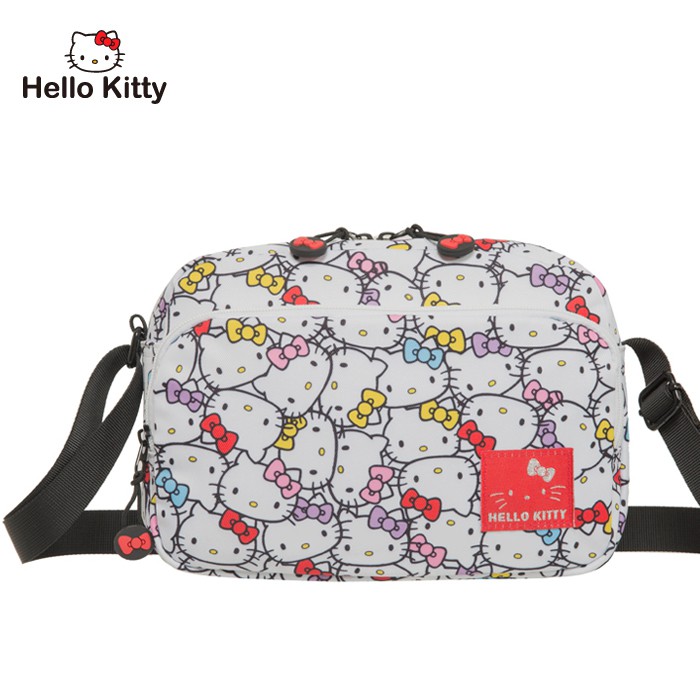 Hello Kitty 繽紛凱蒂-側背包-白 KT01V02WT 斜背包