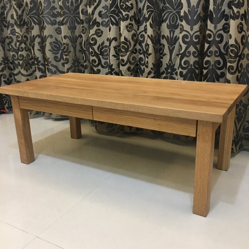 無印良品 MUJI 木製矮桌 和室桌 抽屜式 橡木