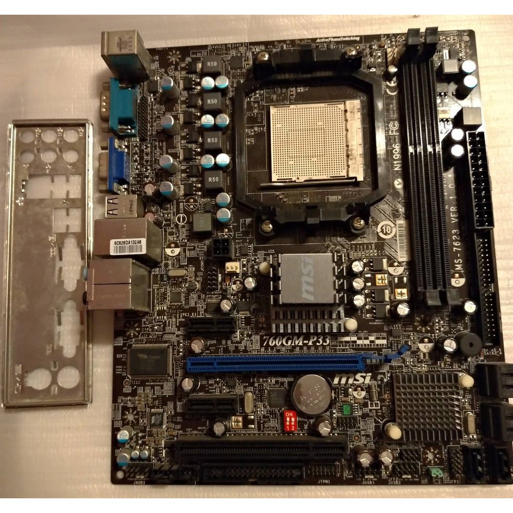 MSI MS7623 760GMP33 Motherboard LGA AM3 DDR3 AMD 760G