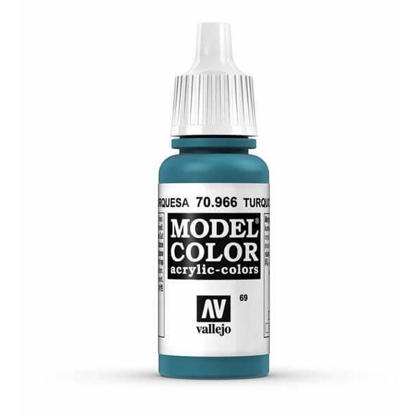 Acrylicos Vallejo 模型色彩 Model Color 069 70966 綠松石色 17ml