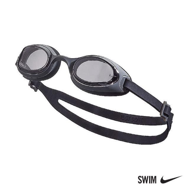 [麥修斯]NIKE HYPER FLOW 兒童 泳鏡 抗UV 頭圍可挑整 黑色 兒童泳鏡 NESSA183-007