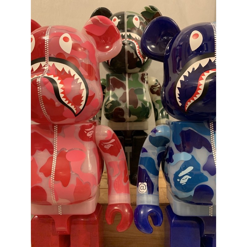 BE@RBRICK CLEAR ABC CAMO SHARK 1000％ Ape 鯊魚 三色ㄧ套