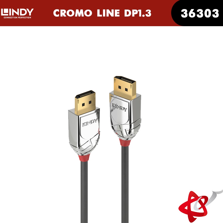 LINDY 林帝DisplayPort 1.3版 CROMO 3M/35M 支援4K 144Hz/24k 36303