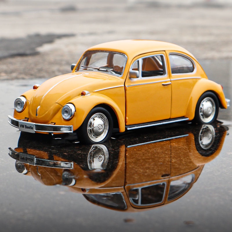*HK04.復古大眾甲殼蟲收藏擺件汽車模型仿真合金車模玩具車兒童男孩