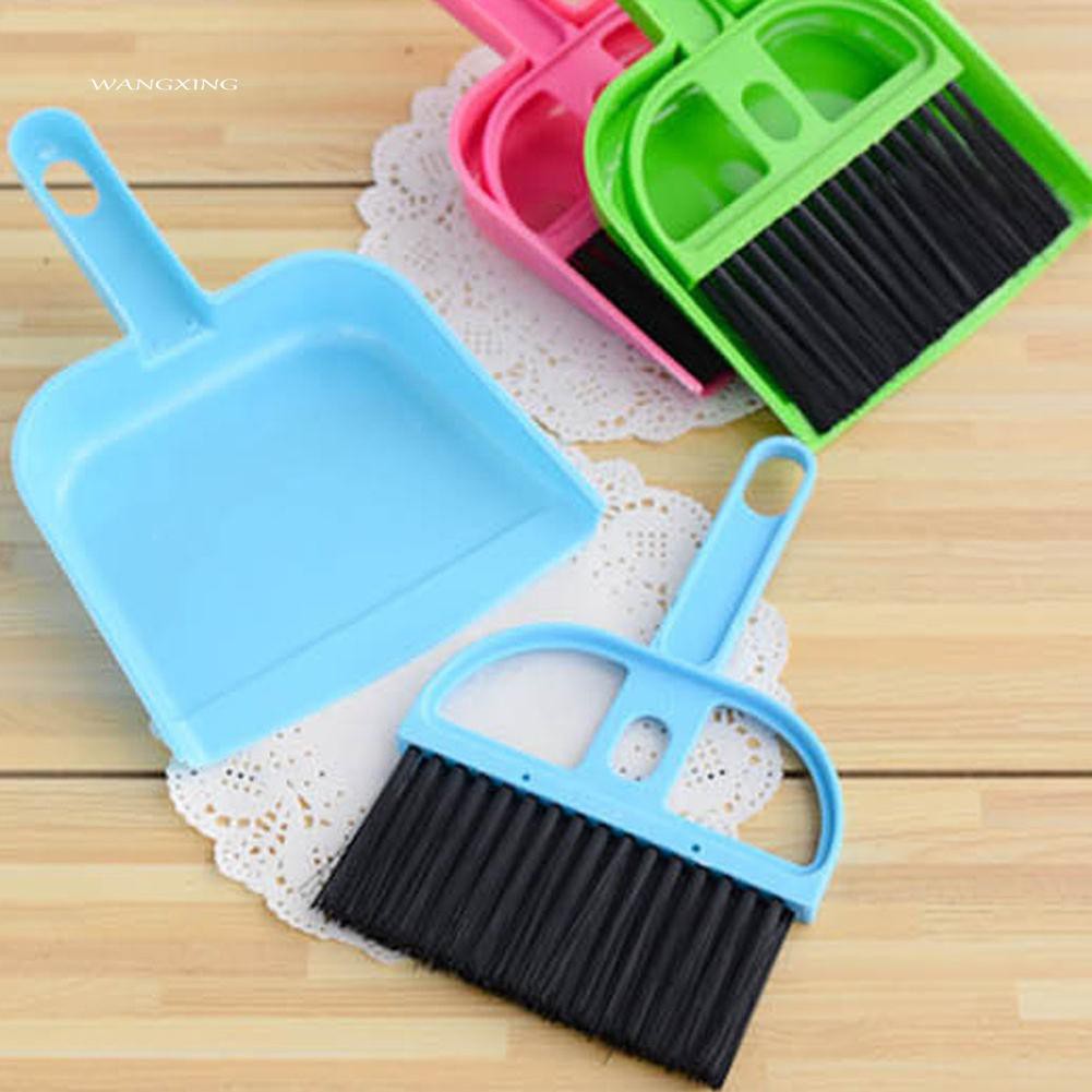 Wx_mini 塑料手廚房畚箕和刷子書桌清潔掃地機塵盤套裝