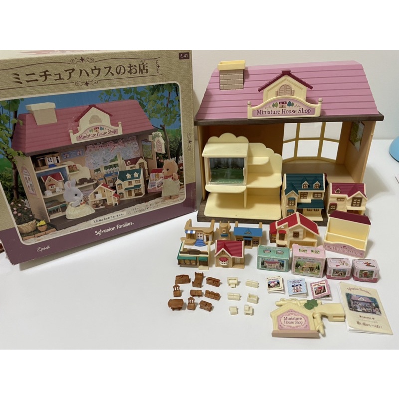 森林家族 絕版 粉紅色玩具屋 模型屋 玩具店