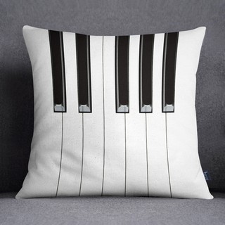 鋼琴鍵B款 抱枕套 45cm 臺灣製造 文創素材風格 極細緻印染技術 靠墊 腰靠 頭枕
