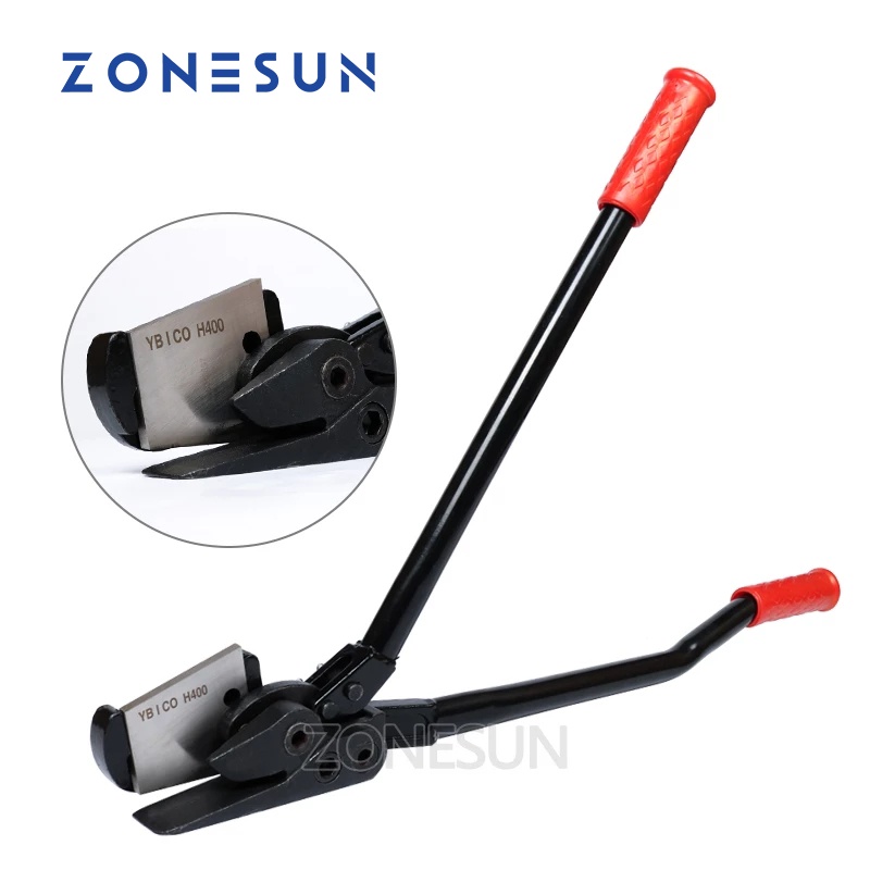 Zonesun H400長柄鋼帶切割器手動捆紮工具手持式鋼帶皮帶切割器便攜式包裝設備