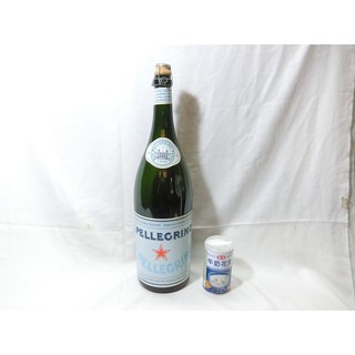 (y)S.Pellegrino 聖沛黎洛 礦泉水 / 店頭 廣告 招牌 空瓶 大玻璃瓶