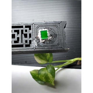 💕生活總要有一些美好的東西🍀天然翡翠A貨特製方型戒（鑲嵌18k真金真鑽）