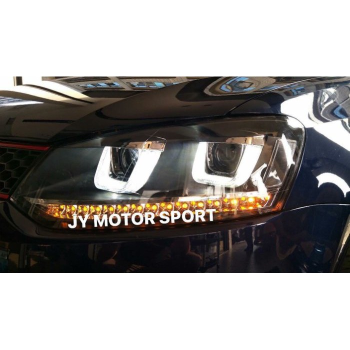 JY MOTOR 車身套件~VW 福斯 POLO 2010-2016年 類GTI 雙U導光 魚眼大燈