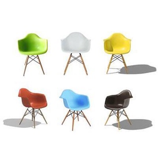 【zi_where】*設計師Eames Plastic ArmchairDAW (黑/白/紅/藍)楓木腳扶手椅$1633