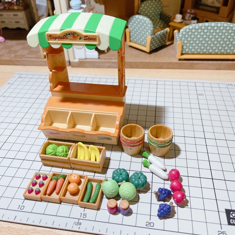 EPOCH 森林家族 Sylvanian families 日本空運現貨 森林家族 攤販系列 蔬果攤 絕版 二手
