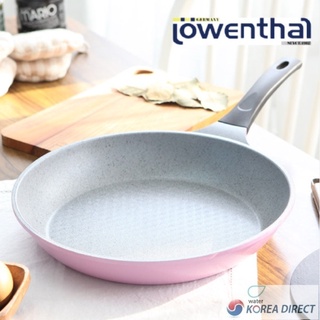 韓國直運 德國品牌 Lowenthal 石塗鍋不沾鍋 30cm Pink - 韓國製造 炒鍋 煎鍋 平底鍋 烤