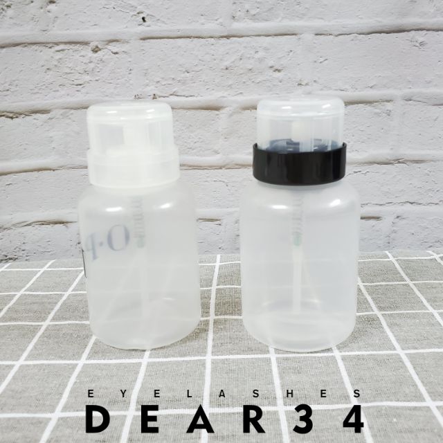 《DEAR34》PP材質可裝酒精防誤壓帶鎖液壓瓶按l壓自動給卸甲液/化妝水分裝瓶200cc 美甲空壓瓶