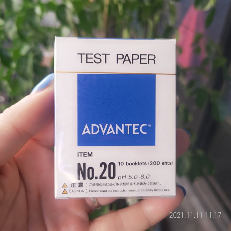 日本TOYO ADVANTEC書型NO.20(甲基紅&amp;溴瑞香草藍混合)酸鹼測試紙PH 5.0-8.0含稅附發票