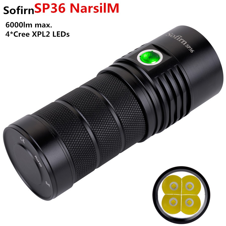 SP36 BLF6000流明超亮手電筒 USB充電 NarsilM驅動強光手電筒 4顆XP-L2 燈珠 節能手電