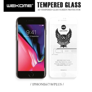 WK金剛4D鋼化玻璃膜 蘋果 iPhone6/7/8plus 全屏滿版手機貼膜 9H硬度 二次強化 耐磨防刮 螢幕保護貼