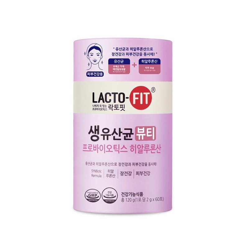 韓國代購 鐘根堂LACTO-FIT 女性系列美肌益生菌120g (2g 60入)