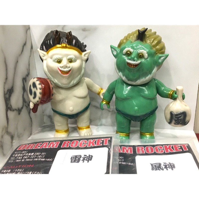 ドリームロケット 雷神、ソフビ ドリームロケット 風神雷神 金ラメ成型