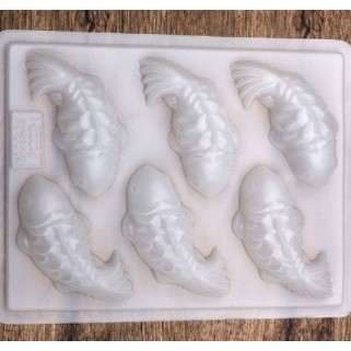 6孔 PP鯉魚 魚 PP模具 糕餅模具 果凍模具 鯉魚模具