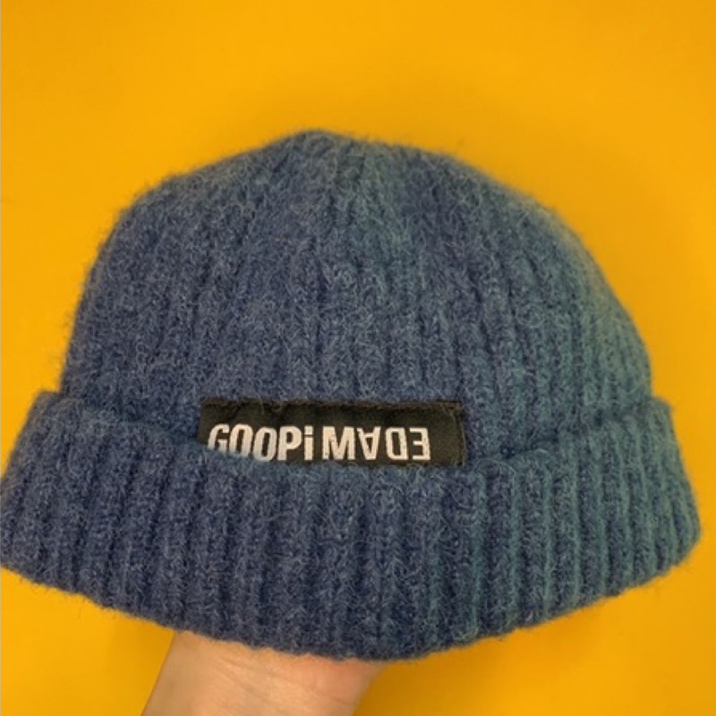 GOOPiMADE孤僻藍色短毛帽