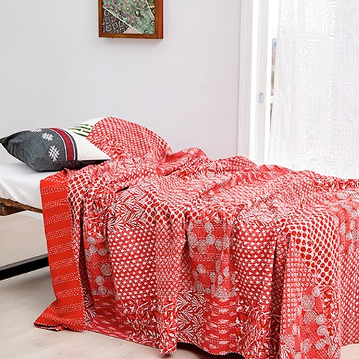 Pomi 手工藍染涼被夏被空調被沙發蓋布民族風波希米亞印度雙層棉布雙人毯子多色可選植物染g9 蝦皮購物