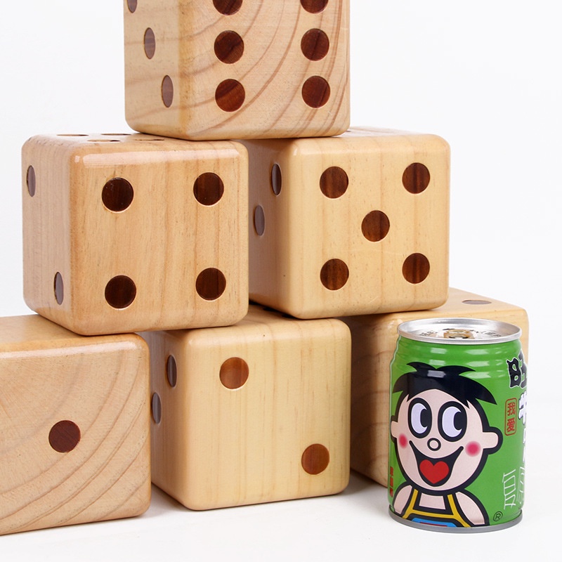 工廠直供供應實木大篩子酒令色子 原色遊戲篩子 木頭骰子桌遊玩具