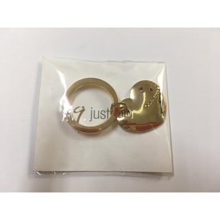 Just Gold 鎮金店 愛心紫色小鑽吊飾/鑰匙圈