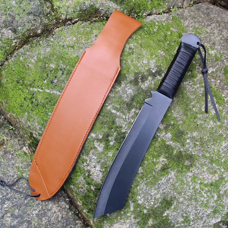 現貨【免運+買一送一】超短蘭博4號露營刀野營刀非常鋒利刀具一體成型刀 