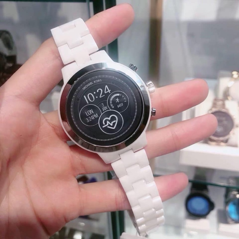 全新美國MK多功能智慧錶，型號MKT 5050，白色陶瓷款