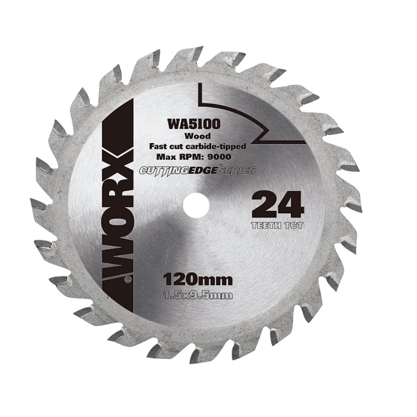 WORX 120MM 9.5孔徑 24齒 圓鋸片 WA5100 木材切割片快速齒 小鷹鋸鋸片 DCS571可用