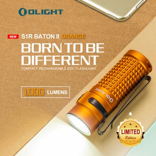 【錸特光電】OLIGHT S1R II 活力橙 1000流明 EDC 手電筒 BATON 指揮家二代 16340