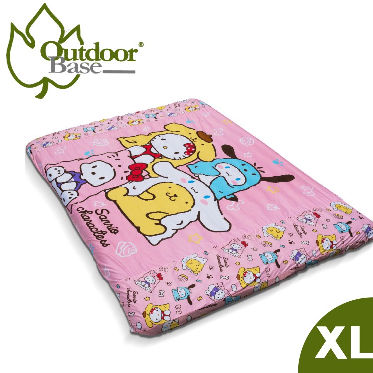 【OutdoorBase 三麗鷗Hello Kity貓充氣床墊床包套 XL】26206/充氣床墊床包套/防塵//悠遊山水