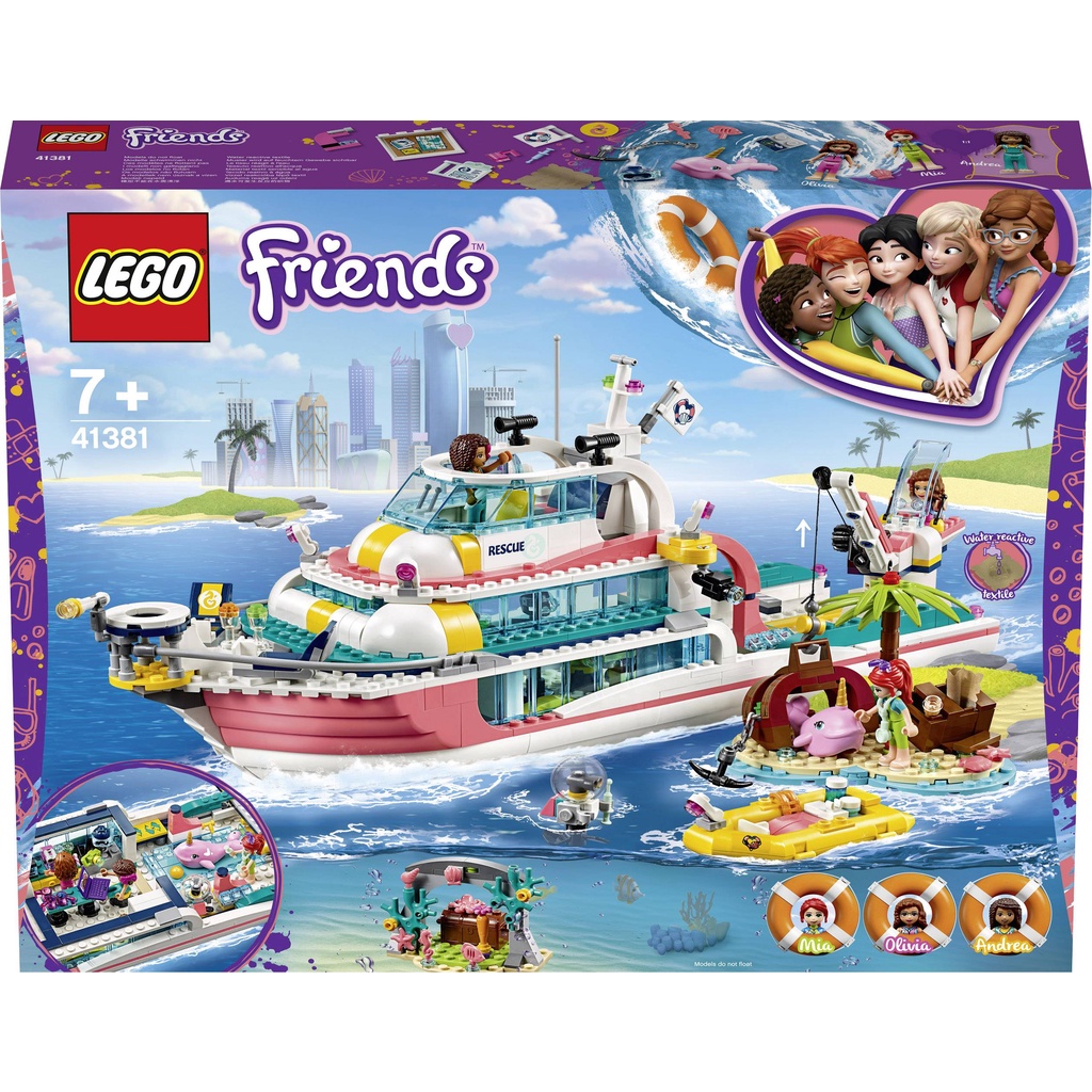 【台中OX創玩所】 LEGO 41381 好朋友系列 海上救援任務船 FRIENDS 樂高