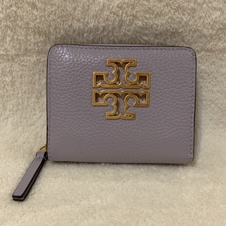 (C) TB Tory Burch 現貨 薰衣草紫短夾 鏤空 大LOGO短夾 短夾