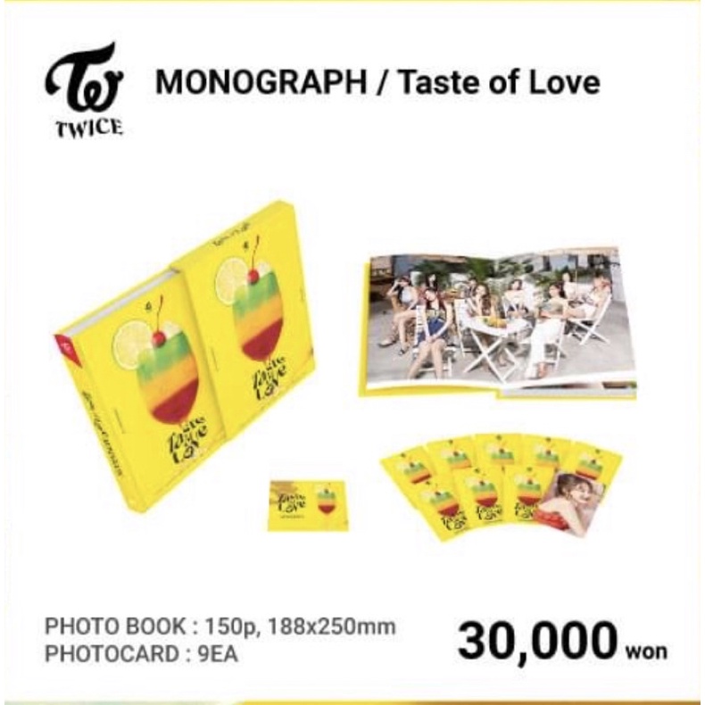 TWICE Taste of Love MONOGRAPH 迷你十輯 花絮寫真書 小卡 拆售