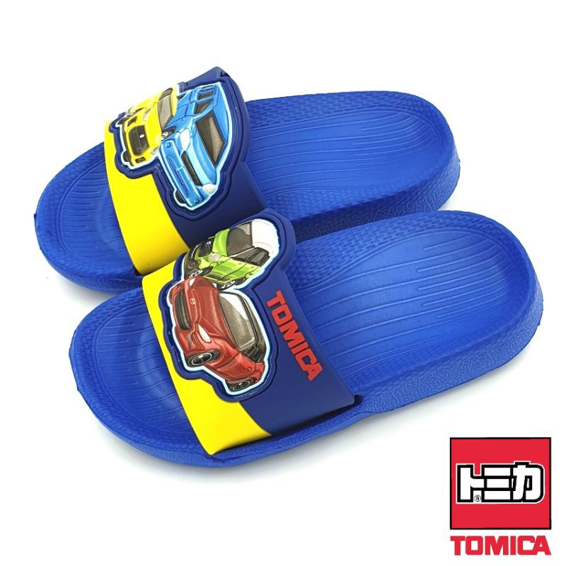【米蘭鞋都】TOMICA 多美小汽車 兒童 防水 輕量 拖鞋 柔軟 舒適 正版授權 1841 藍色