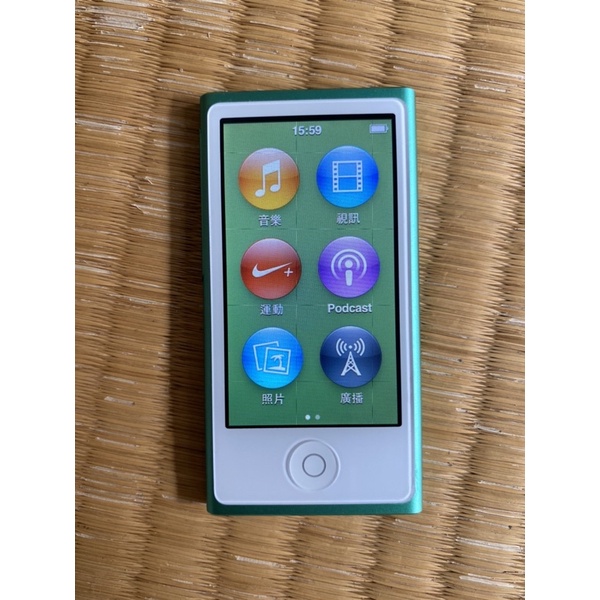 【OZ Apple Museum】絕版 近全新 綠色 iPod nano 7、mp3、隨身音樂、古董收藏、學生在校使用